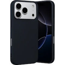 Ilkeshop Newface Apple iPhone Uyumlu 17 Pro Max Nano İçi Kadife Silikon - Siyah Sıyah