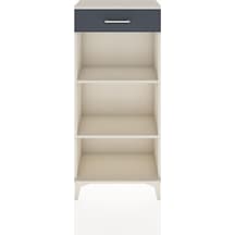 Hyperion Dolap 2 Raflı Tek Çekmeceli 60x44x134 Aytaşı-antrasit Aytaşı