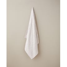 Romance Ribbon Pamuk Jakarlı Banyo Havlusu 90x150 Cm Pudra