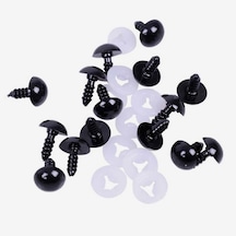 10 Mm Vidalı Güvenlik Göz 5 Çift 10 Adet Siyah Plastik Oyuncak Göz Seti Amigurumi, El Yapımı Oyuncak Ve Genel