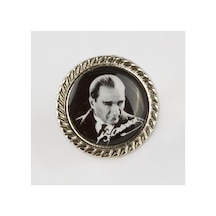 Atatürk - 564 - Yaka Rozet - Ilkestor - Gümüş Rengi