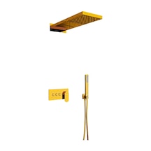 Fause Fau110-G Ankastre Comfort Panel Şelale Duş Seti Altın