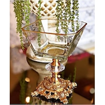 Atabey Home 1 Adet Tekli Metal Döküm Ayaklı Gold Detaylı Magnolia-kase-dondurmalık-şekerlik Lav Krn260