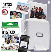 Fujifilm Instax Wide Link Akıllı Telefon Yazıcısı + 10'lu Film Beyaz