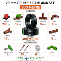 300 Metre 20 Mm Deliksiz Damla Sulama Seti 1,1 Mm Et Kalınlığı