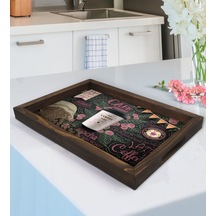 Bk Gift Coffee Tasarımlı Ahşap Tepsi-2