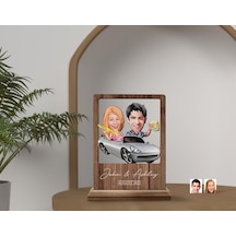 Bk Gift Kişiye Özel Sevgililer Karikatürlü Ahşap Standlı Biblo, Sevgililer Günü Hediyesi, Doğum Günü Hediyesi, Yıl Dönümü Hediyesi-17