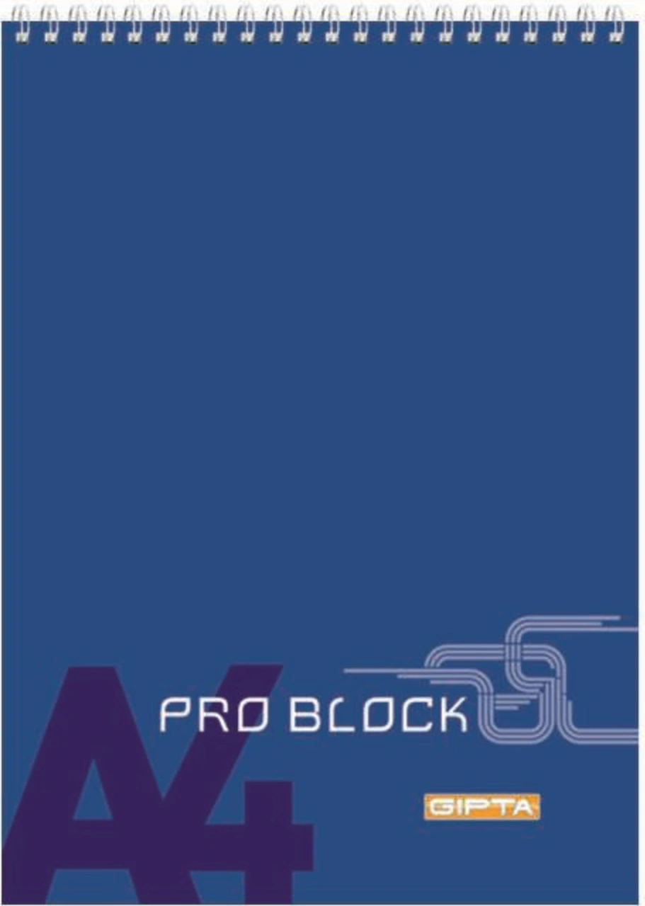 Pro Block Spiral Karton Kapak Bloknot A7 -40 Yaprak Kareli Çok Renkli