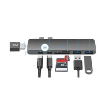 S Line Apple Uyumlu MacBook Type C Hdmı Usb Hub Card Reader 7in1 - Fhd0406
