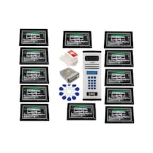 23 Daire Nts 2015-s 7'' Görüntülü Diafon Siyah-8004 Tuş Takımlı Şifreli+geçişli Zil Panelli Set