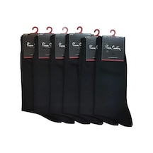 Pierre Cardin Erkek Siyah Pamuk Dört Mevsim Çorap 6 Çift Siyah