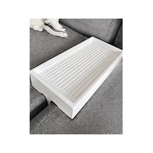 Koltuk Arası Tepsi Organizer Kumanda Standi 25x14 Cm Beyaz Beyaz