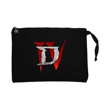 Diablo IV For Logo Siyah Clutch Astarlı Cüzdan / El Çantası Siyah