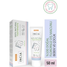 INCIA %100 Doğal Diş Macunu Bebek ve Çocuk Karışık Meyve Aromalı Florürsüz 50 Ml