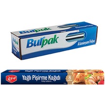 Burpak Alüminyum Folyo 30 CM + Roll-up Yağlı Pişirme Kağıdı 37 CM x 8 M