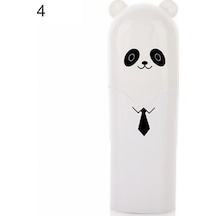 Novahub Beyaz Taşınabilir Sevimli Karikatür Seyahat Diş Fırçası Diş Macunu Havlu Saklama Kutusu Kapaklı Beyaz Beyaz