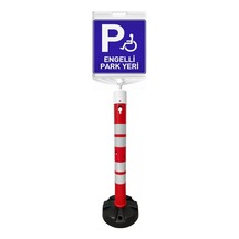 Levhalı Uyarı Dikmesi Seti 120 Cm - Kauçuk Tabanlı-set4