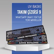 Takım Çizgisi 9 Plakalık, 2 Adet Premium Uv Baskı, Plakalıkhane