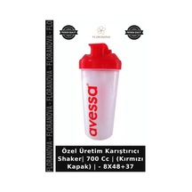 Özel Üretim Karıştırıcı Shaker 700 Cc Kırmızı Kapak - 8x48+37