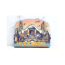 Ahşap İstanbul Temalı Magnet Alk4364 Altın