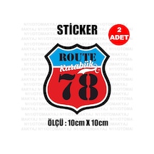 78 Karabük Plaka Rota Sticker Araba Kask Motosiklet Laptop Etiket