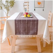 Ulzyvf Bohem Tarzı Lavanta Desenli Kare Masa Örtüsü - Yıkanabilir & Buruşmaz 140x140 Cm Mor, Lavanta Ve Mor Renkli Mor