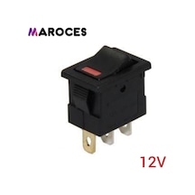 Ic-118A Mini Işıklı 12V Ledli Anahtar 10 Adet