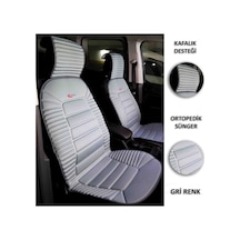 Volvo 480 İle Uyumlu Lüks Oto Koltuk Minderi Ortopedik 2 Li Set Gri 1 Set