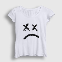 Presmono Kadın Sad Face Lil Peep T-shirt Beyaz Presmono Kadın Sad Face Lil Peep T-shirt Beyaz