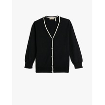 Koton Hırka Düğmeli V Yaka Triko Lacivert 4wkb90005tt Lacivert