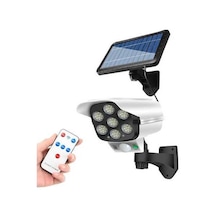 Moly 77led Güneş Enerjili Hareket Algılayıcı Kamera Lambası, Ip65 Su Geçirmez, 3 Çalışma Modu, 2400mah Pil, Kumanda, Beyaz, Dış Mekan İçin Beyaz