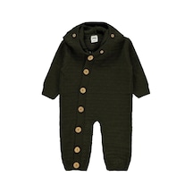 Civil Baby Yandan Açılımlı Tiktak Band Detaylı 6-18 Ay Tulum - Haki