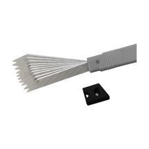 1 Adet İnce Metal Gövdeli Maket Bıçağı Cep Tipi Mini İnce Falçata 10lu Yedek Uçlu Set