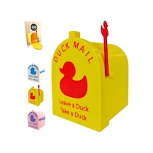 Geeksen Mini Sarı Ördek Temalı Manyetik Depolama Kutusu - Kabin Kapısı Dekorasyonu Ve Mektup Saklama Kutusu