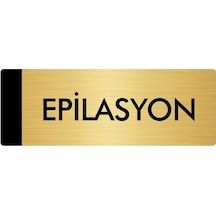 Metal Yönlendirme Levhası, Departman Kapı Isimliği Epilasyon 5x20 Cm Altın Renk