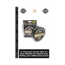 Av Malzemesi Avcılık Balık Avı Asso Mainline Pro Special Carp Fishing Line 1000mt Dark Green 0.35 mm
