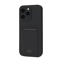 Newface Apple İphone 16 Pro Kılıf Kelvin Kartvizitli Silikon - Siyah