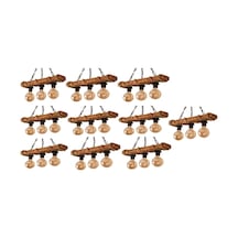 10 Adet 3'lü Halatlı Ahşap Avize Ahşap