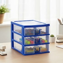 Mini 3 Çekmeceli Komidin Organizer Şeffaf