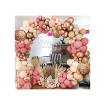 Krom Bronz Toz Pembe Çöl Kumu Ve Sütlü Kahve Balon Zinciri 100 Adet Mix