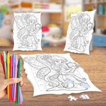 Elf-peri Kız Boyama Puzzle Tablo Çocuk Eğitici Yapboz