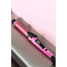 Saç Şekillendirici Düzleştirici Ve Maşa Isı Ayarlı Pembe