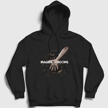 Presmono Unisex Friction Imagine Dragons Kapüşonlu Sweatshirt Siyah
