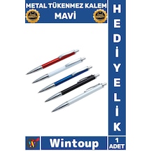 Kalem Lüks Şık Tasarım Ofis İş İmza Yazım Gereçleri Kaliteli Ergonomik Metal Tükenmez Kalem Mavi Çok Renkli