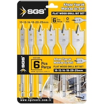 Sgs Ahşap Yaprak Matkap Ucu Seti - 6 Parça 10-12-16-18-20-25 Mm.