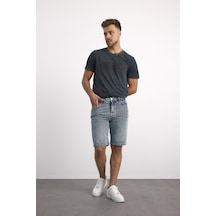 Vigoss 90333-70965 Erkek Denim Regular Fit Mıd Rıse Şort 90333-70965 Mavi
