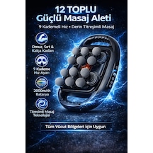 Kılıforyum 12 Toplu Şarjlı Masaj Aleti 9 Kademeli Hız Güçlü Motor Titreşimli Masaj Cihazı 2000mah Gümüş Kılıforyum 12 Toplu Şarjlı Masaj Aleti 9 Kademeli Hız Güçlü Motor Titreşimli Masaj Cihazı 2000mah Gümüş