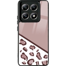 Xiaomi Mi 14 T Pro Kahve Leopar Tasarımlı Glossy Telefon Kılıfı Çok Renkli