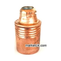 Marketcik Dekoratif E14 Düz Bakır Metal Duy