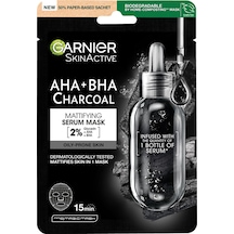 Garnier Siyah Yosun Kömürlü Kağıt Yüz Maskesi 4 Adet